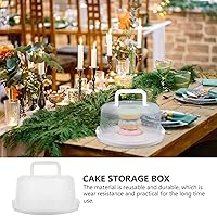 Vista 9 de Caja de pan portátil reutilizable con asa para tartas, contenedor de almacenamiento de pasteles, pasteles, postres, se adapta a cajas estándar