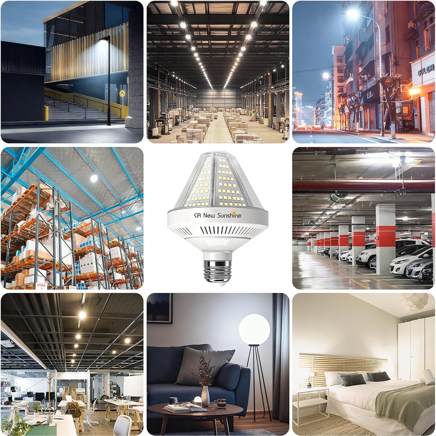 40watt LED Corn Light Bulb ，5000K Daylight White ,6000 Lumen LED Corn Bulbs，2 Pack ，E26/E27 Medium Base，400watt Equivalent For Outdoor Indoor bedroom shop Garage Warehouse Street Backyard