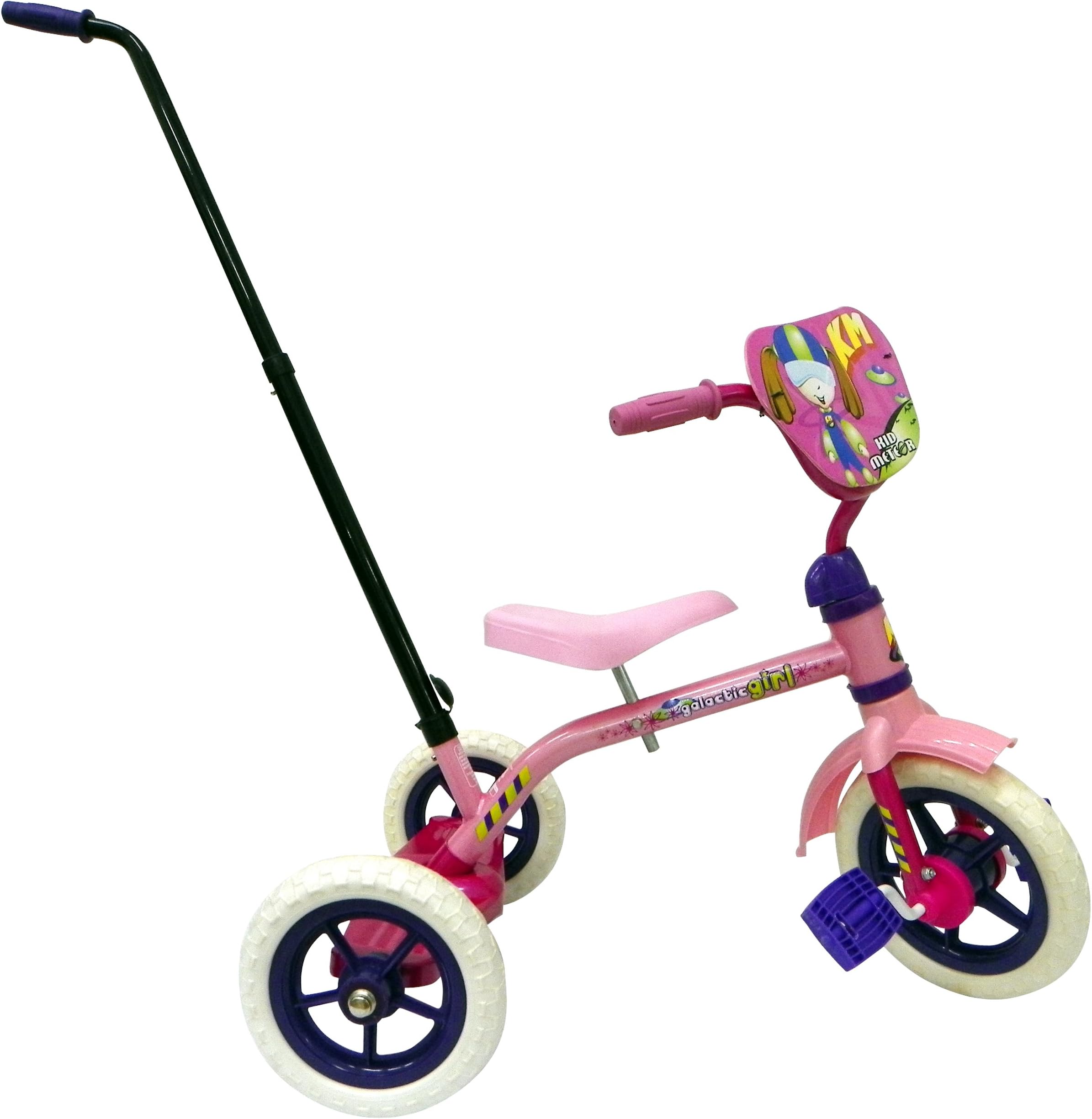 Kid Meteor Galctic Girl Simple Steering Tricycle, 10 inch front wheel, Girl's Trike, Pink