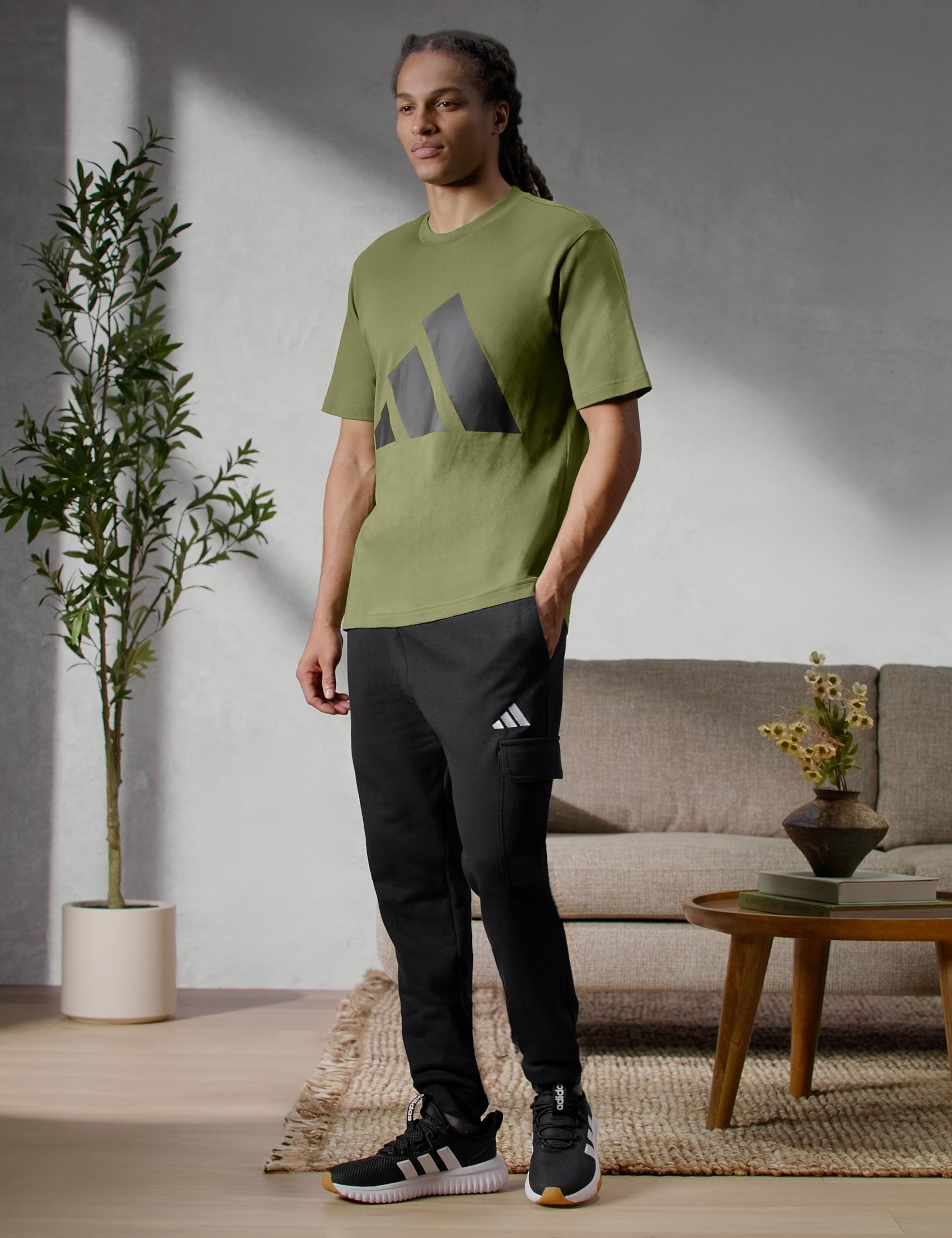 adidas Essentials Feel Cozy Fleece Cargo Pants - Spodnie lekkoatletyczne Mężczyźni