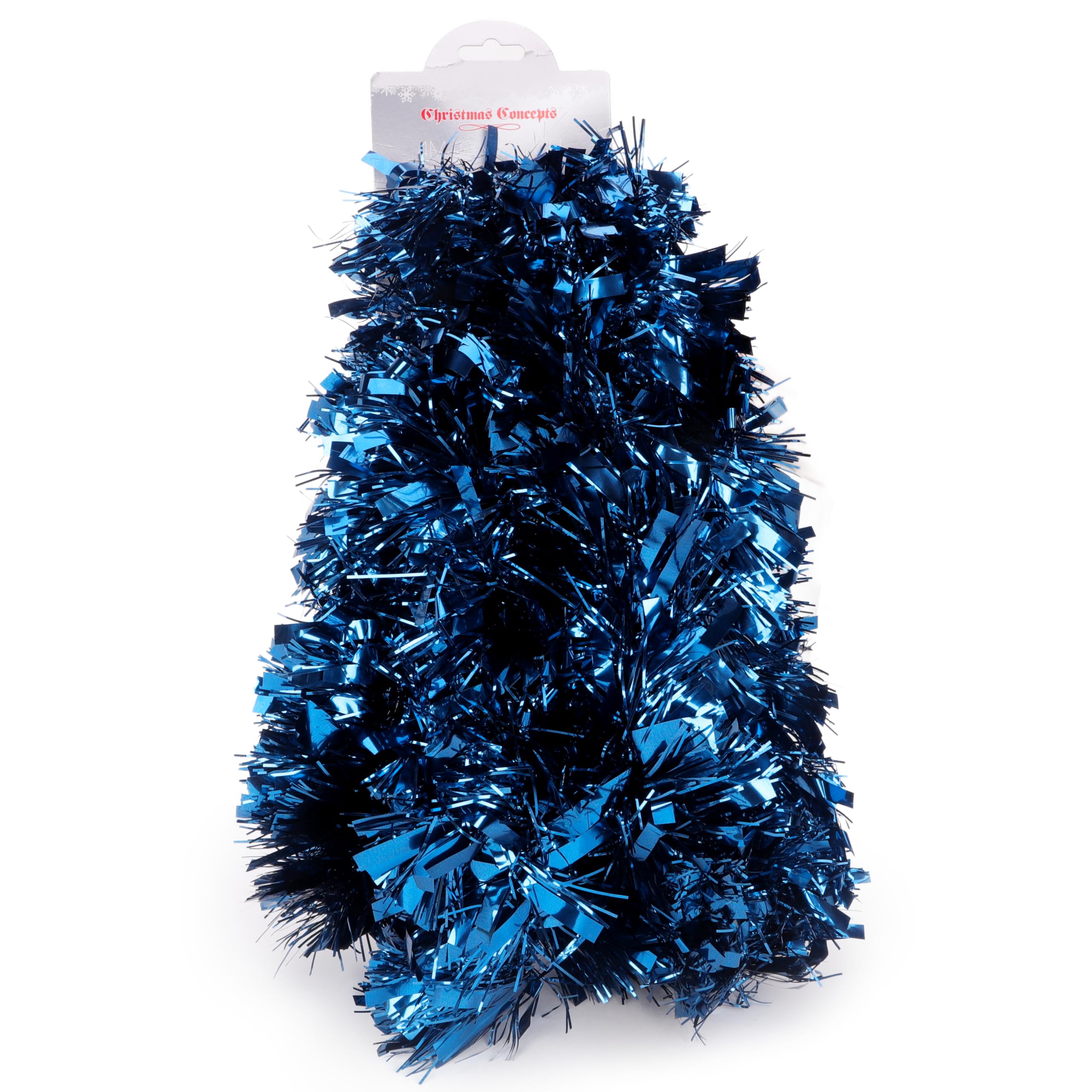 Christmas Concepts® 4m Metre Chunky/Fine Christmas Tinsel - Christmas Decoration Tinsel (Midnight Blue)