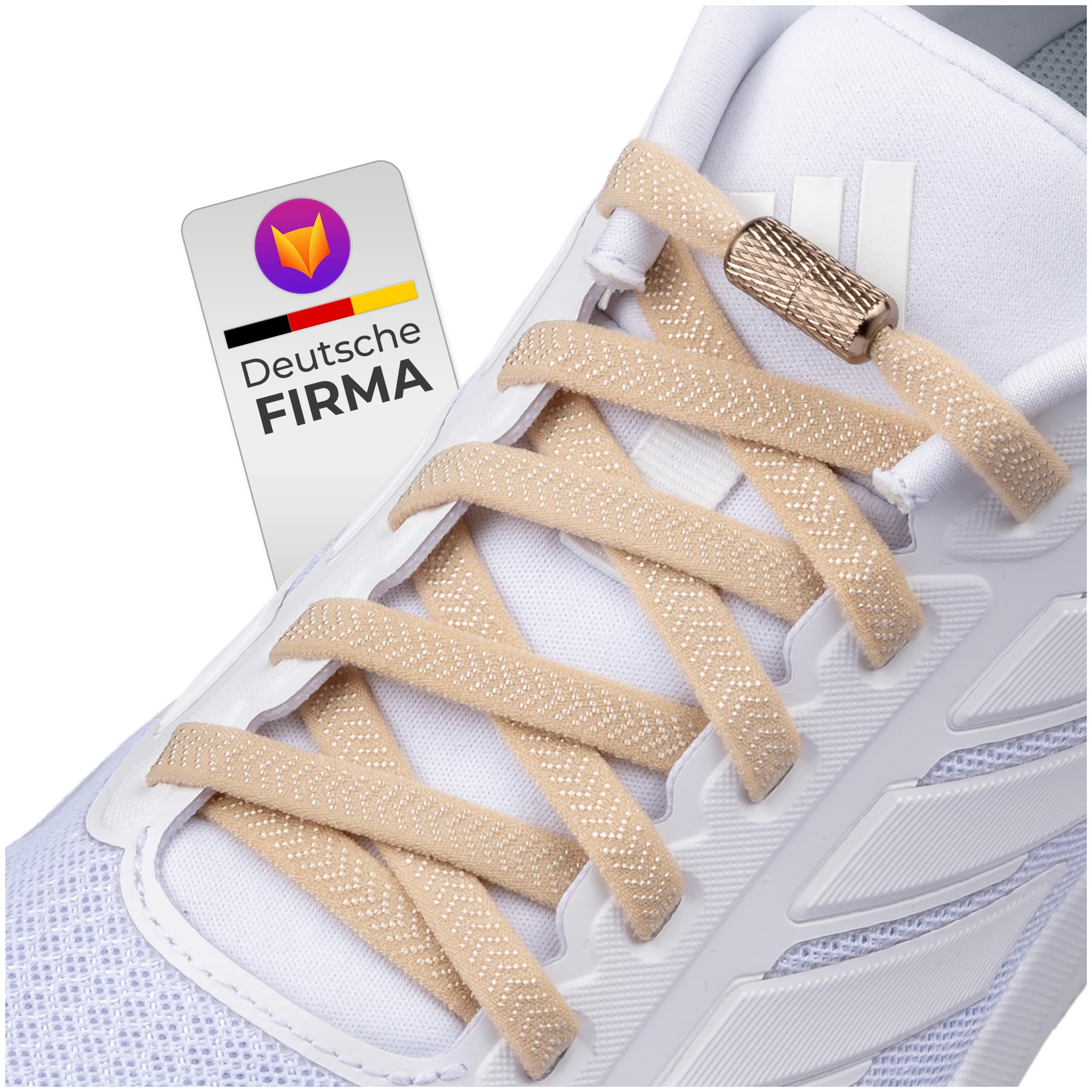 Schnürfuchs Premium Elastische Schnürsenkel ohne binden Kapsel – Elegantes Schnellschnürsystem Schnürsenkel elastisch Gummi Schnürsenkel Schnellverschluss