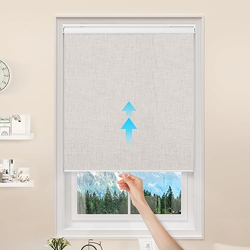 Genimo - Persianas enrollables 100% opacas sin cordones, con aislamiento térmico, tela con protección ultravioleta, para hogar, oficina, dormitorio,
