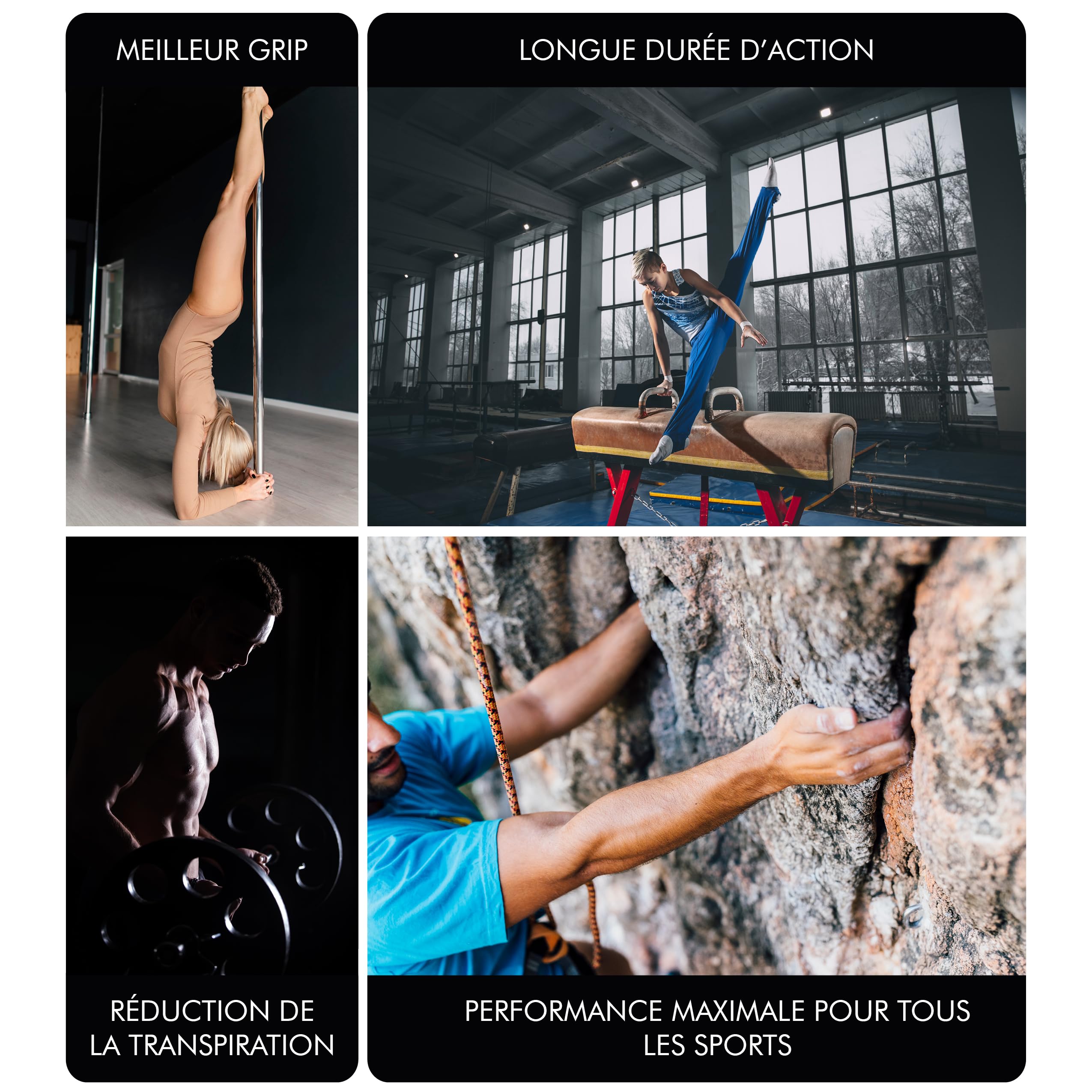 AVIDA ZEN Magnésie Liquide 200ml – Liquid Chalk pour Escalade, Padel, Gymnastique, Crossfit, Musculation, Tennis