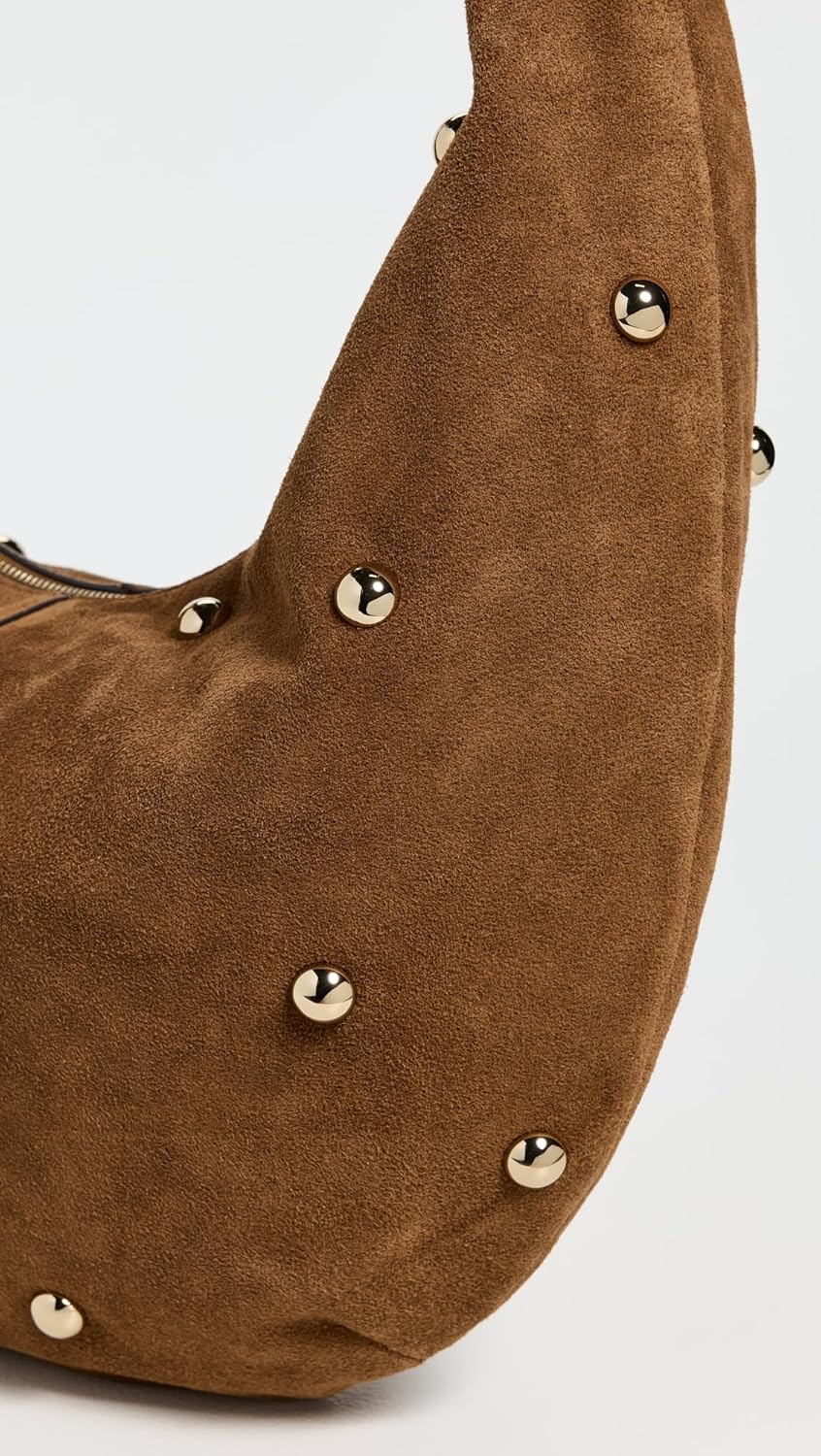 Madewell Women's The Essential Curve Shoulder Bag in Studded Suede