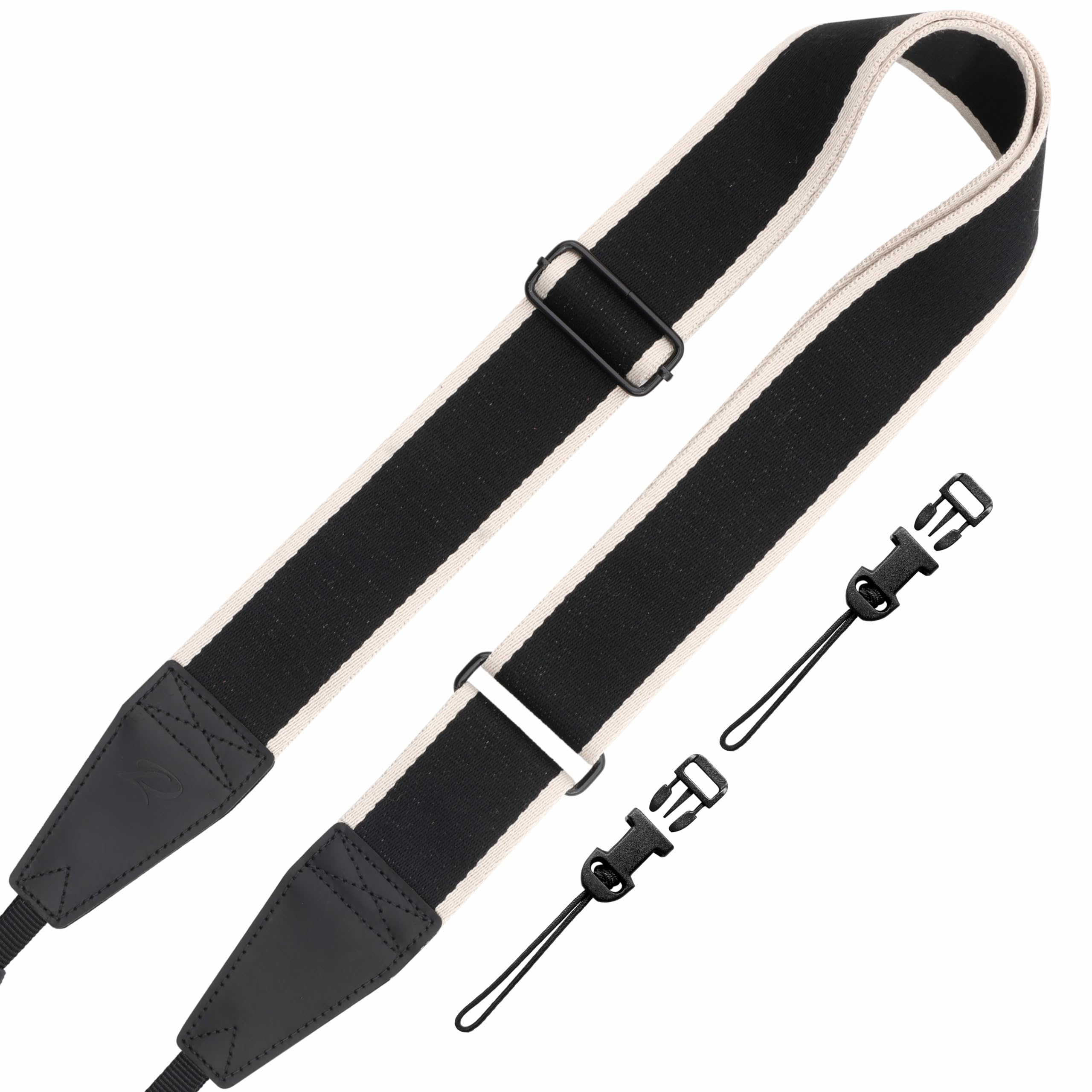 Padwa Lifestyle Adjustable Camera Strap - 2" Top Layer Cowhide Head Camera Straps for Photographers, Cotton Adjustable Neck Shoulder &amp; Crossbody Strap Quick Release for All Cameras and Binoculars