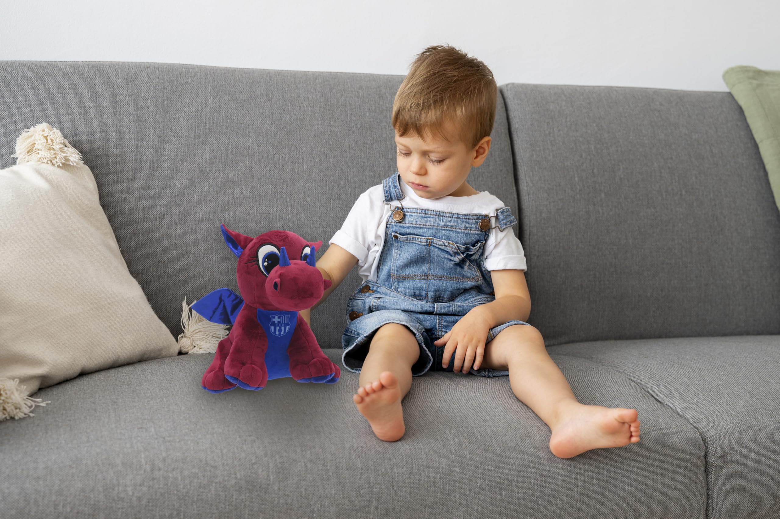 CyP Brands- FC Barcelona, Muñeco de Peluche, Dragón, 25 cm, Color blaugrana, Producto Oficial — view 6