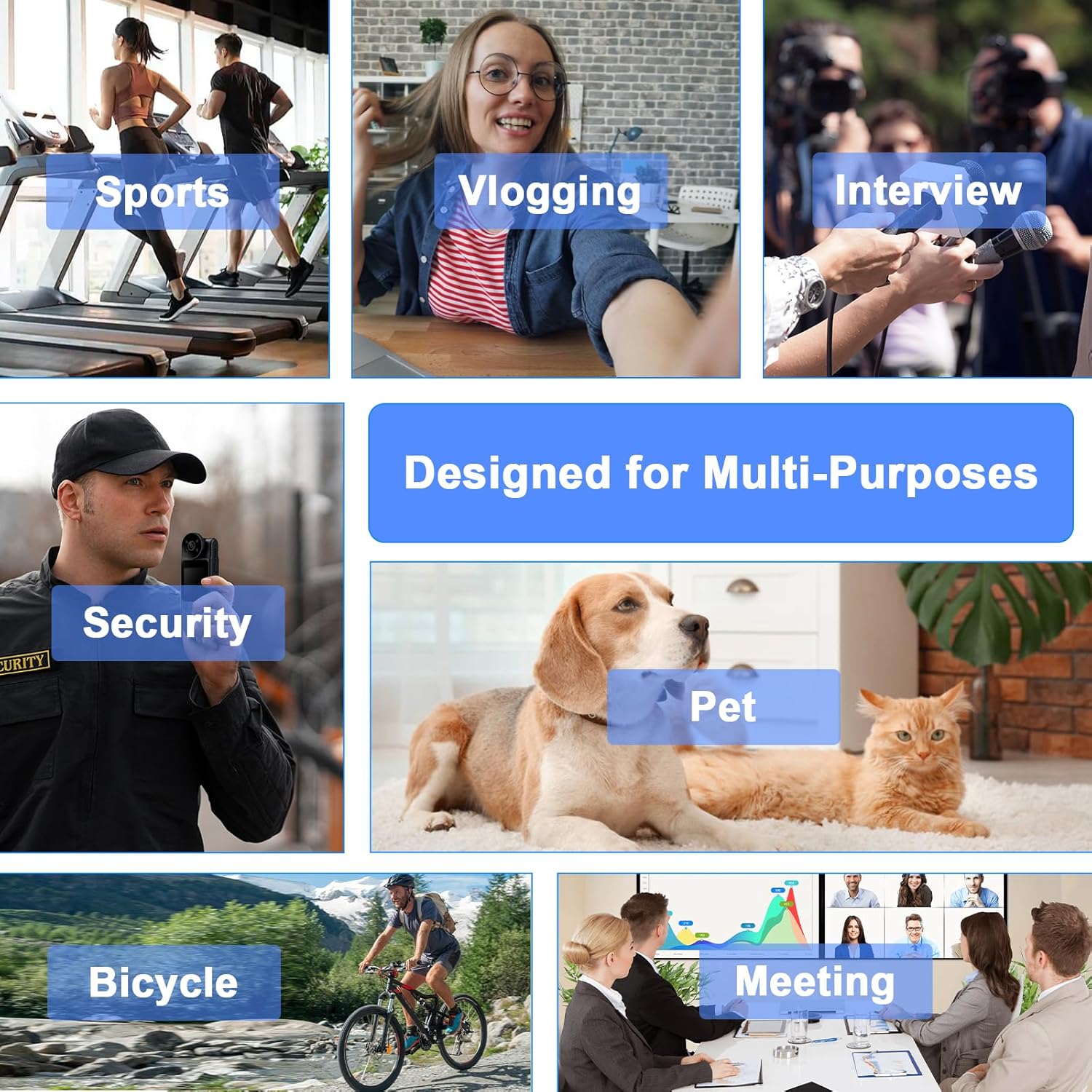 Mini Body Cameras with Audio and Video Recording, HD 1080P Bodycam, Portable Body Cam, Wearable Clip on Camera, Small Police Body Camera, with Night Vision 1400mAh Battery for Personal Vlogging