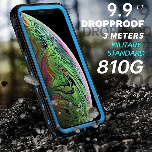 Miniatura 3 de BEASTEK Funda impermeable para iPhone Xs Max, serie TRE, impermeable IP68 certificado bajo el agua a prueba de golpes con parte trasera transparente