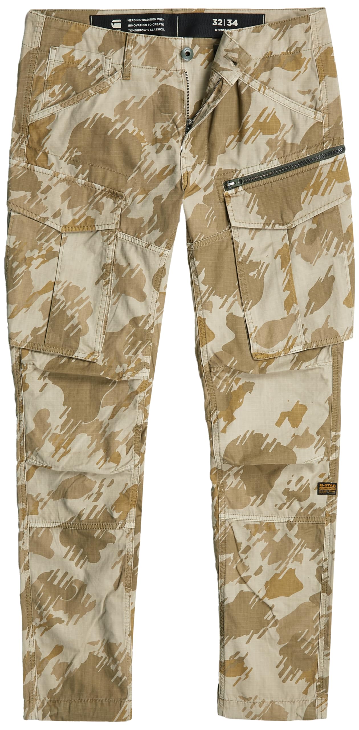G-Star Herren Rovic Zip 3D Regular Tapered Pants Mehrfarben (Dk Brick Gd Glitch Beach Camo D02190-d955-h174) 33W / – Bild 4