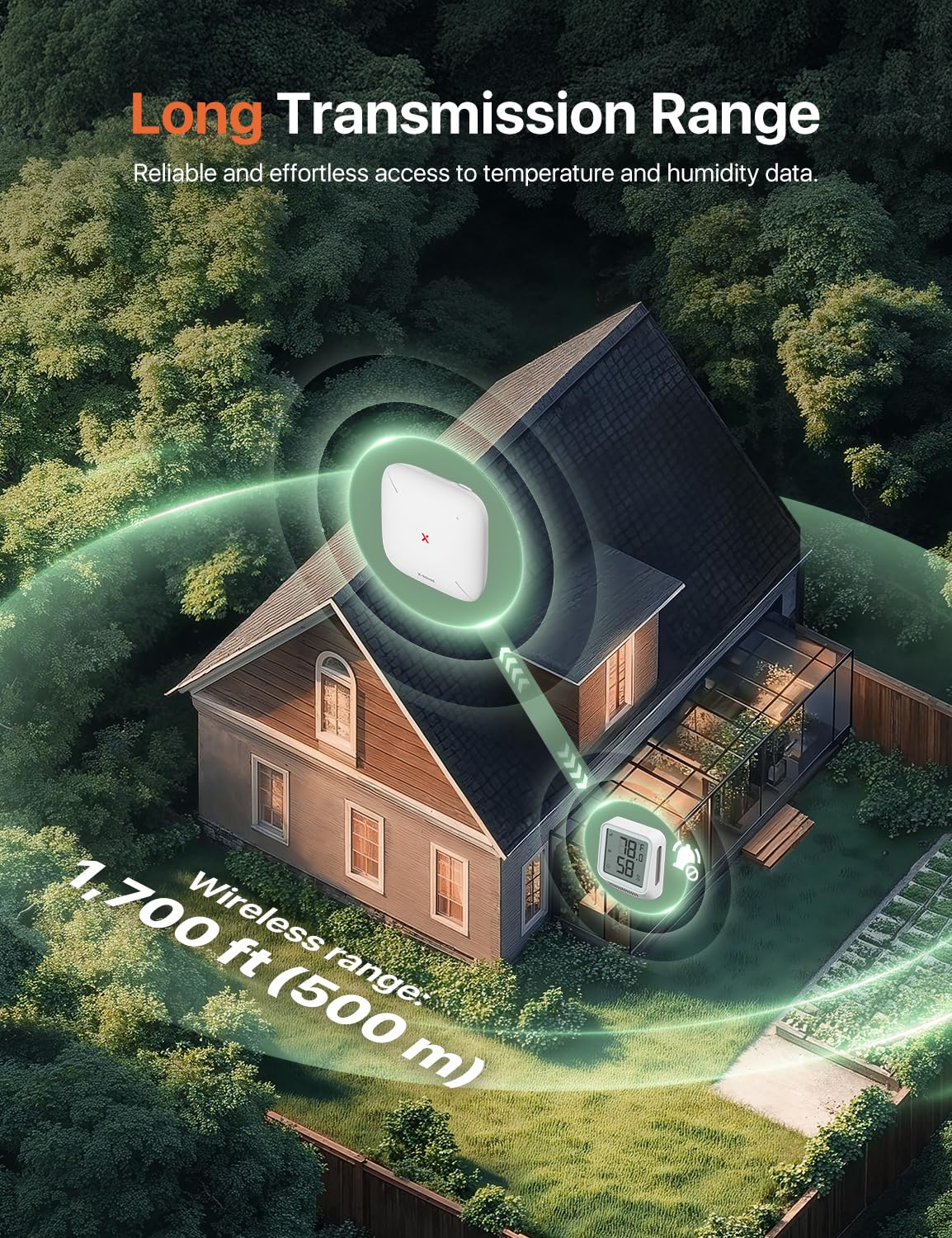 X-Sense WiFi Thermometer Indoor Hygrometer, Digital Temperature Sensor with App Notification Alerts, Temperature Humidity Meter for Room, Data Storage Export at No Charge, 3 Sensors & 1 Base Station