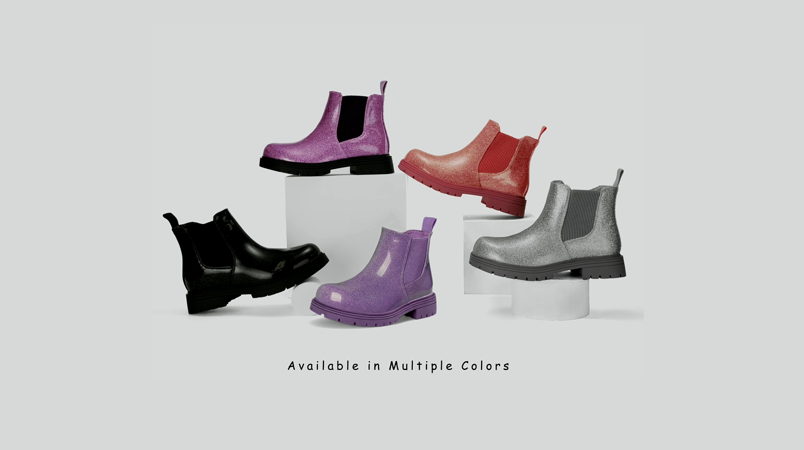 Amazon.com | K KomForme Girls Glitter Ankle Boots Side Zipper