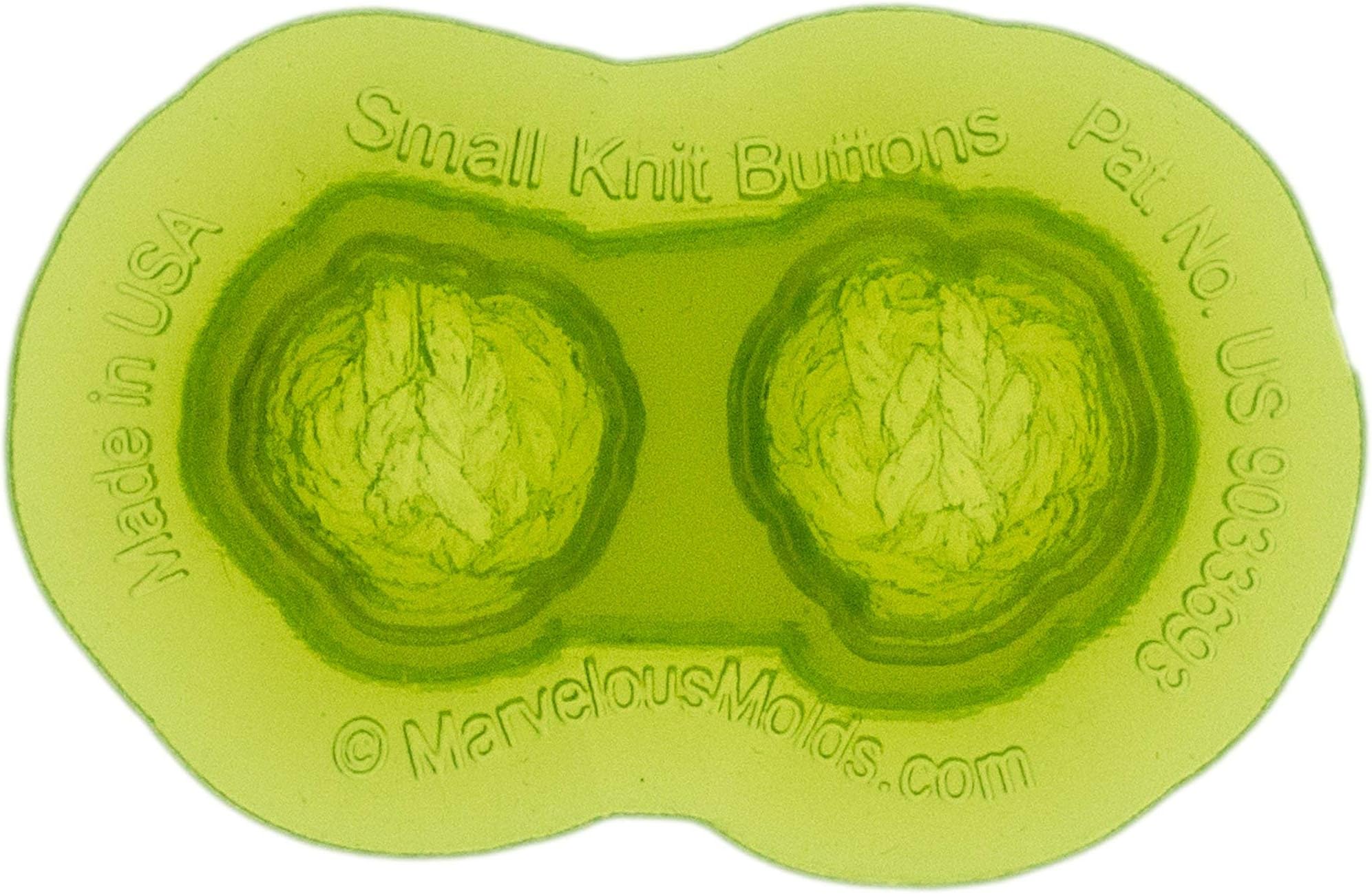 Marvelous Molds Small Knit Silicone Button Mold | Cake Decorating with Fondant and Gum Paste Icing