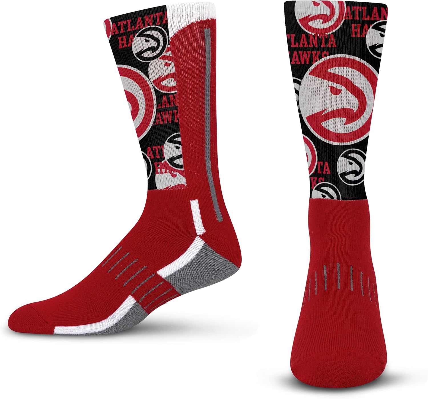 For Bare Feet NBA mens Nba Montage Crew Sock Large