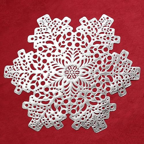 Miniatura 8 de Wintop - Manteles individuales de Halloween de 12 x 17.5 pulgadas para mesa de comedor, vinilo prensado metálico, decoración navideña, juego de 6,