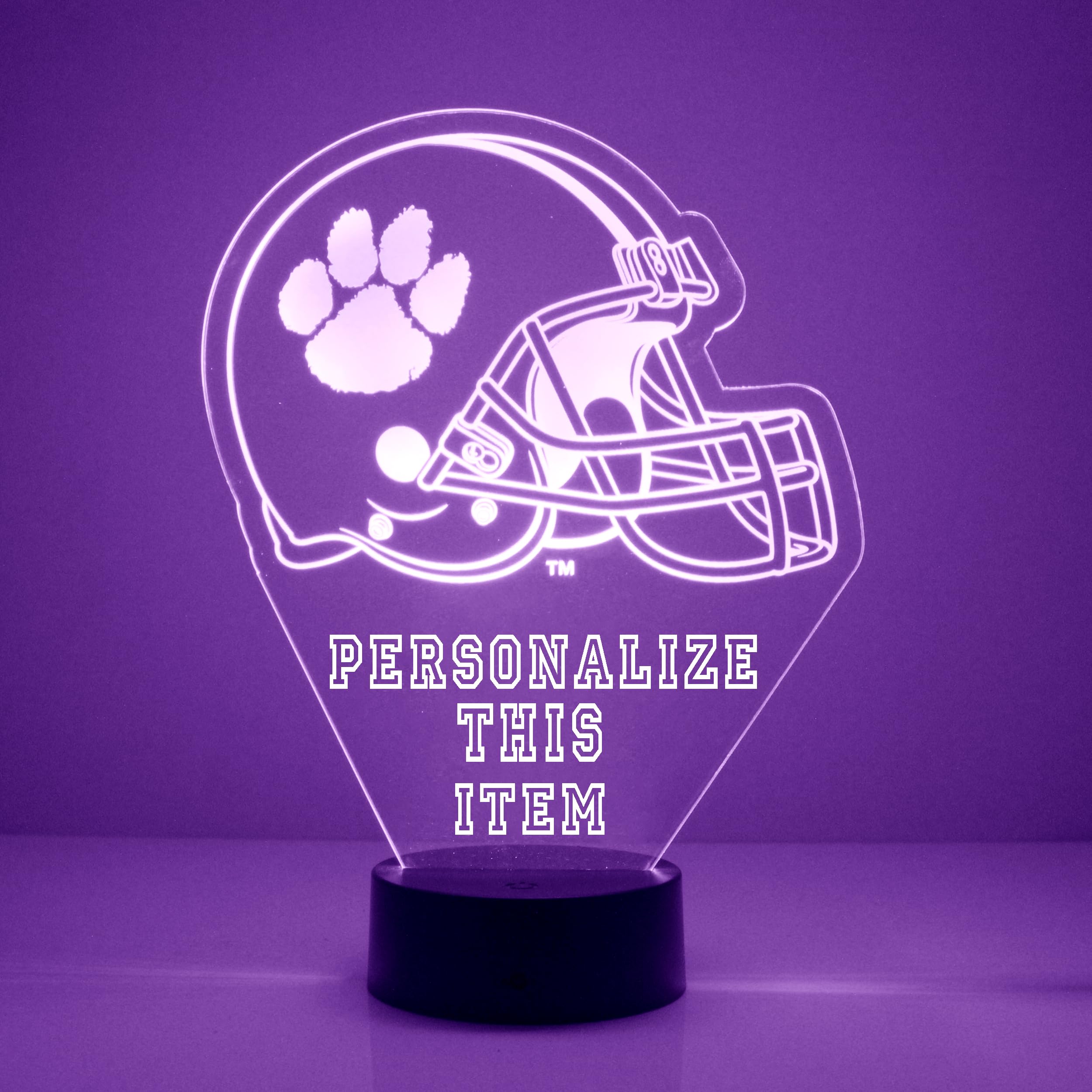 clemson football helmet lamp Amazon.com: Custom Clemson University Tigers Football Helmet LED Sign Night  Light Lamp with Remote and Personalized Name or Image, Officially Licensed  from The CLC by Mirror Magic Gifts, Made in The USA :