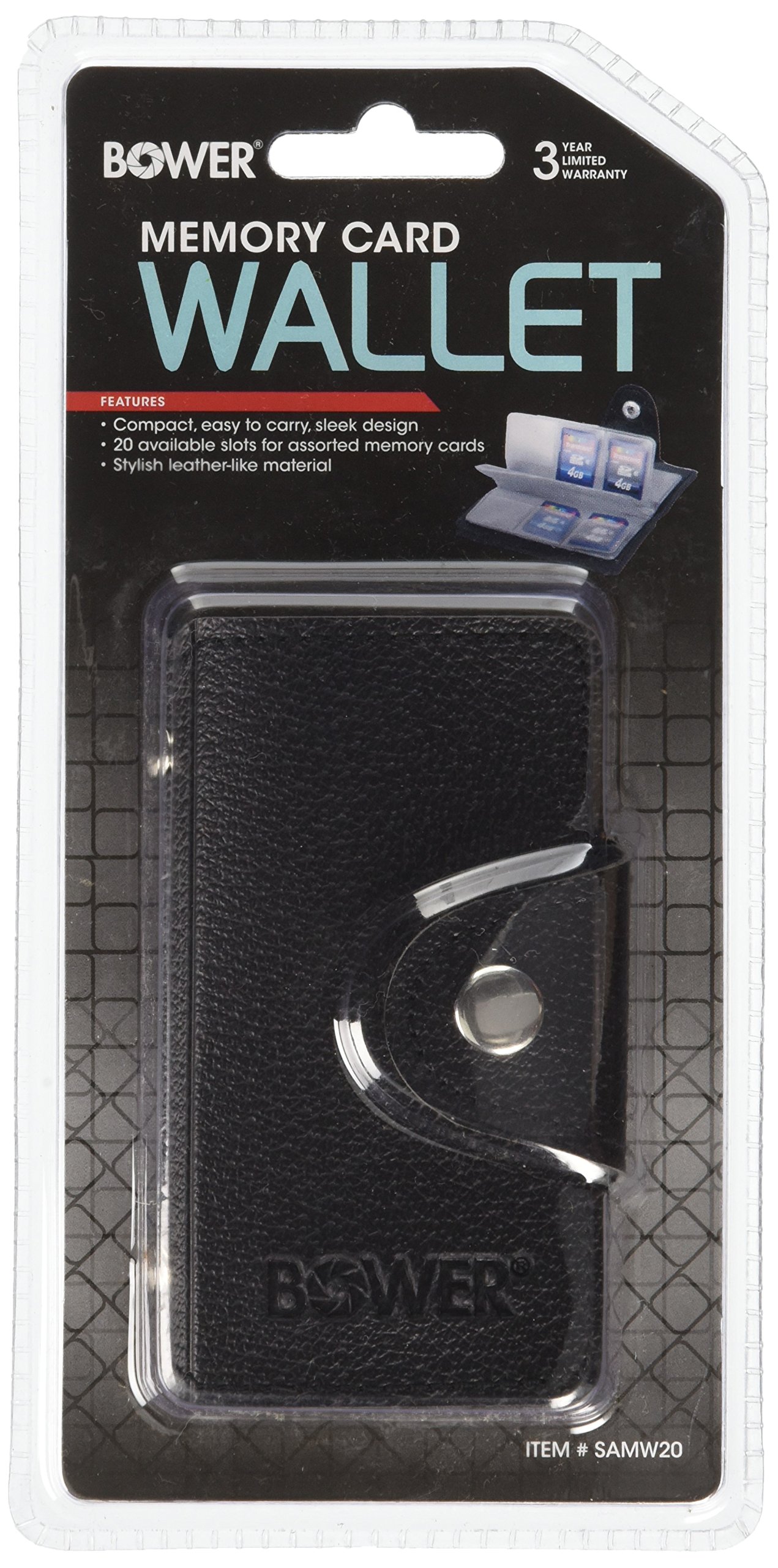 Hakosco Bower Memory Card Leather Wallet case (20 Slots) SAMW 20