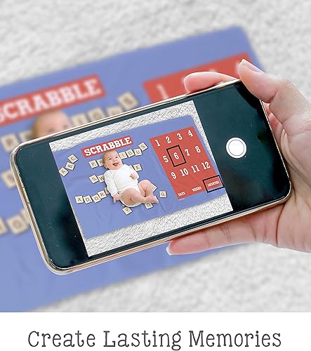 Miniatura 4 de LOGOVISION Scrabble Manta de hitos para bebé, 36 x 58 pulgadas, letras adorables, unisex, para bebé niño y niña