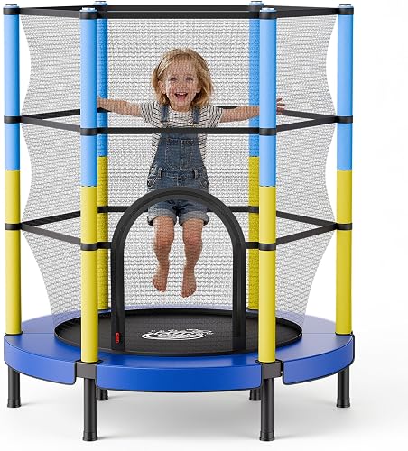 Trampoline pour Enfants 140 cm Mini-Trampoline avec Filet VEVOR