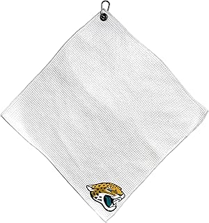 Team Golf NFL Team Golf NFL Microfiber Towel - 15" X 15" (White) with Carabiner Clip, Premium Microfiber with Deep Waffle Pockets- Superior Water Absorption and Quick Dry Golf Cleaning Towel