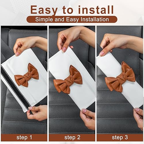 Miniatura 4 de Juego de 2 almohadillas universales para cinturón de seguridad de automóvil, con lazo para el hombro, protector de cuello, accesorios de automóvil,