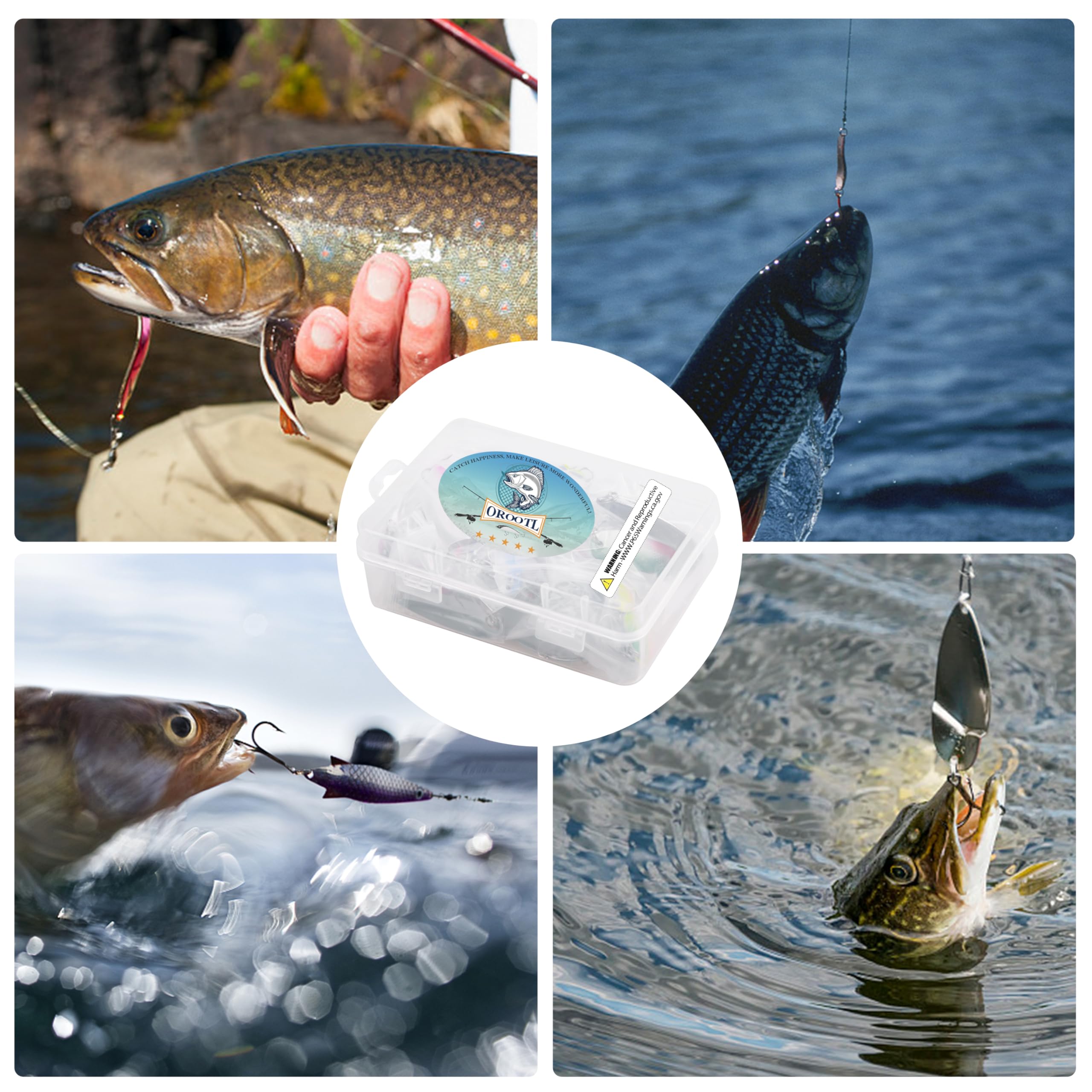 Lot De 6 Hameçons De Pêche En Plumes Colorées Pour Leurres De Pêche En