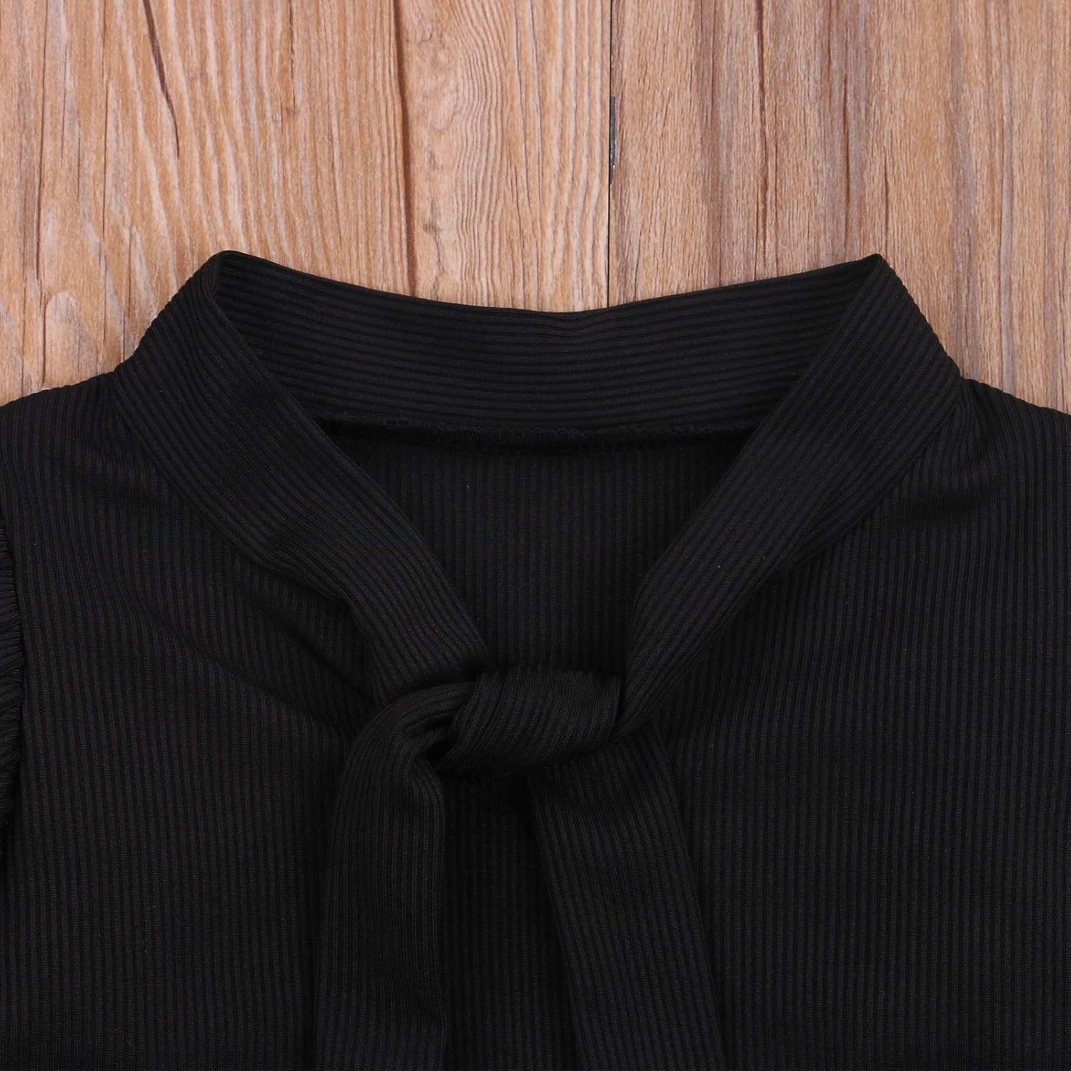 Toddler Kids Baby Girl Long Sleeve Knit Blouse Ruffled Shoulder T-Shirt Top with Adjustable Straps: Clothing, Shoes & Jewelry