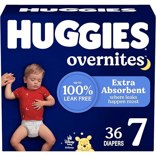 Huggies Overnites Size 7 Overnight Diapers (41+ lbs), 36 Ct, Packaging May Vary