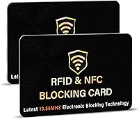Vista 25 de SaiTech IT Tarjeta de bloqueo RFID, una tarjeta protege todo el monedero, NFC sin contacto, protector de tarjeta de crédito bancario sin contacto
