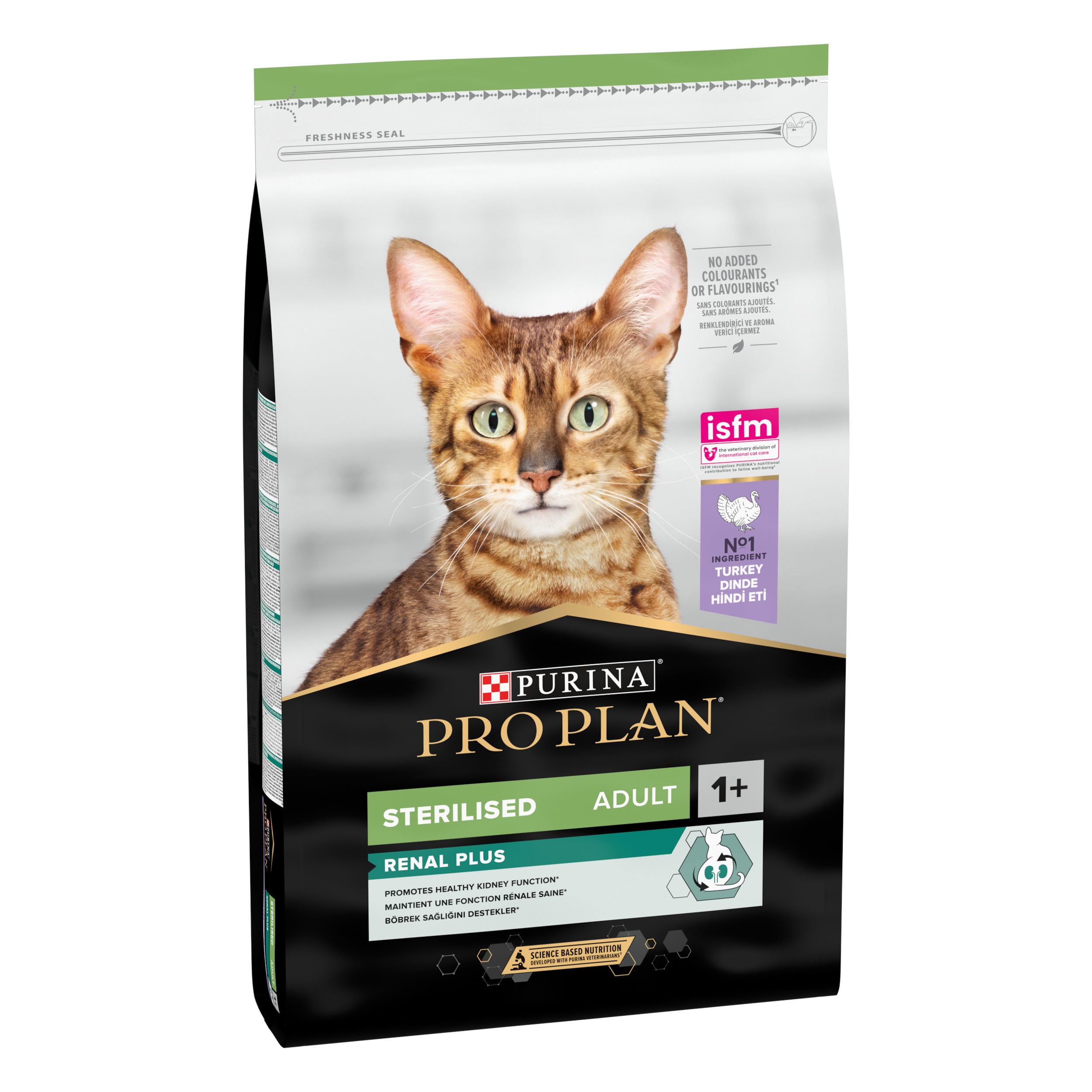 PURINA PRO PLAN Sterilised, Pienso para Gato Esterilizado Adulto, Comida Seca para gato con Pavo, 1 Saco de 10 kg