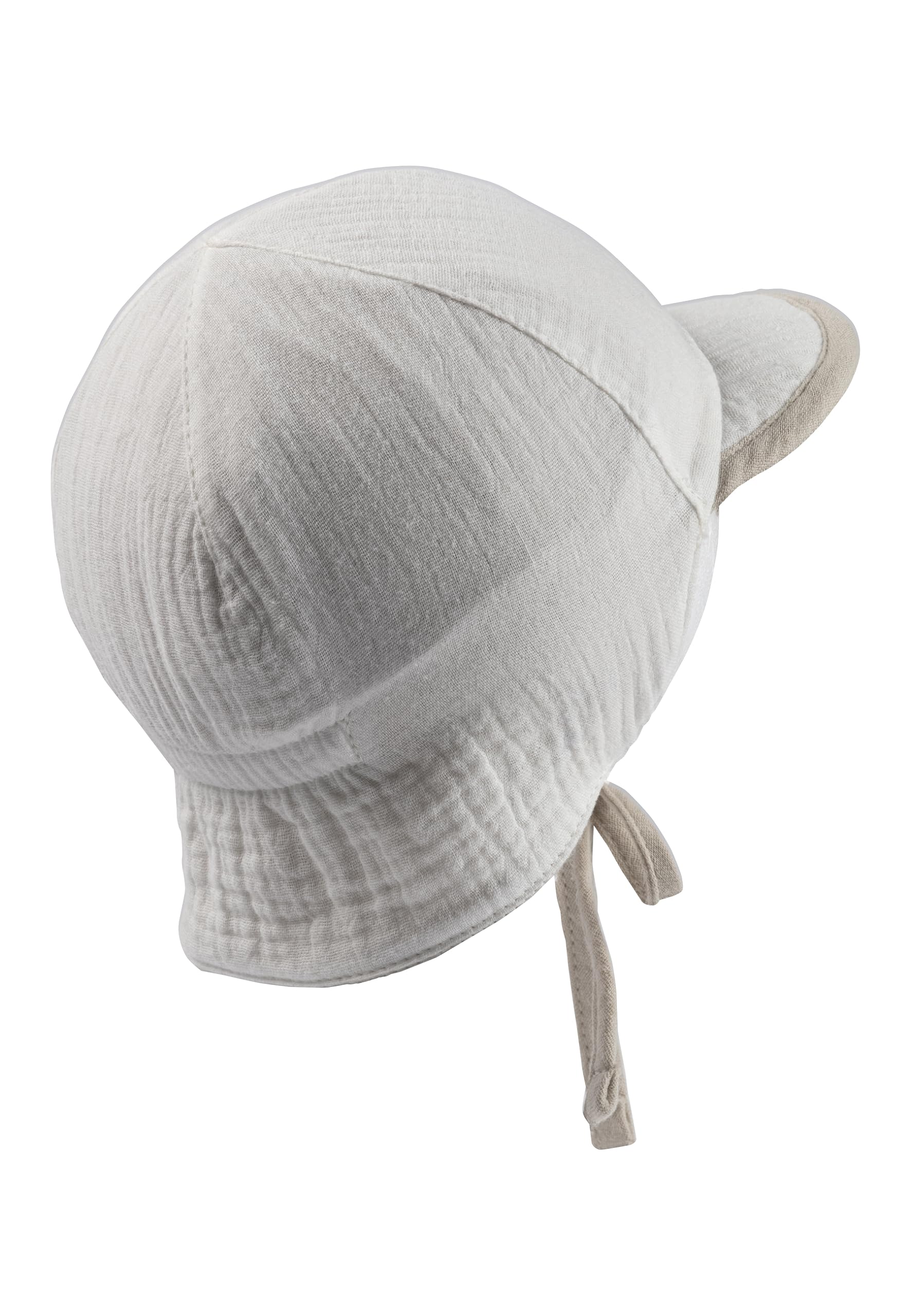 Sterntaler Schirmmütze Nacken Wende - Jungen Mütze zum Wenden mit kleinem Nackenschutz - UV-Schutz 50 Sonnenhut zum Binden - Baby und Kinder Kopfbedeckung aus Musselin (Bio)