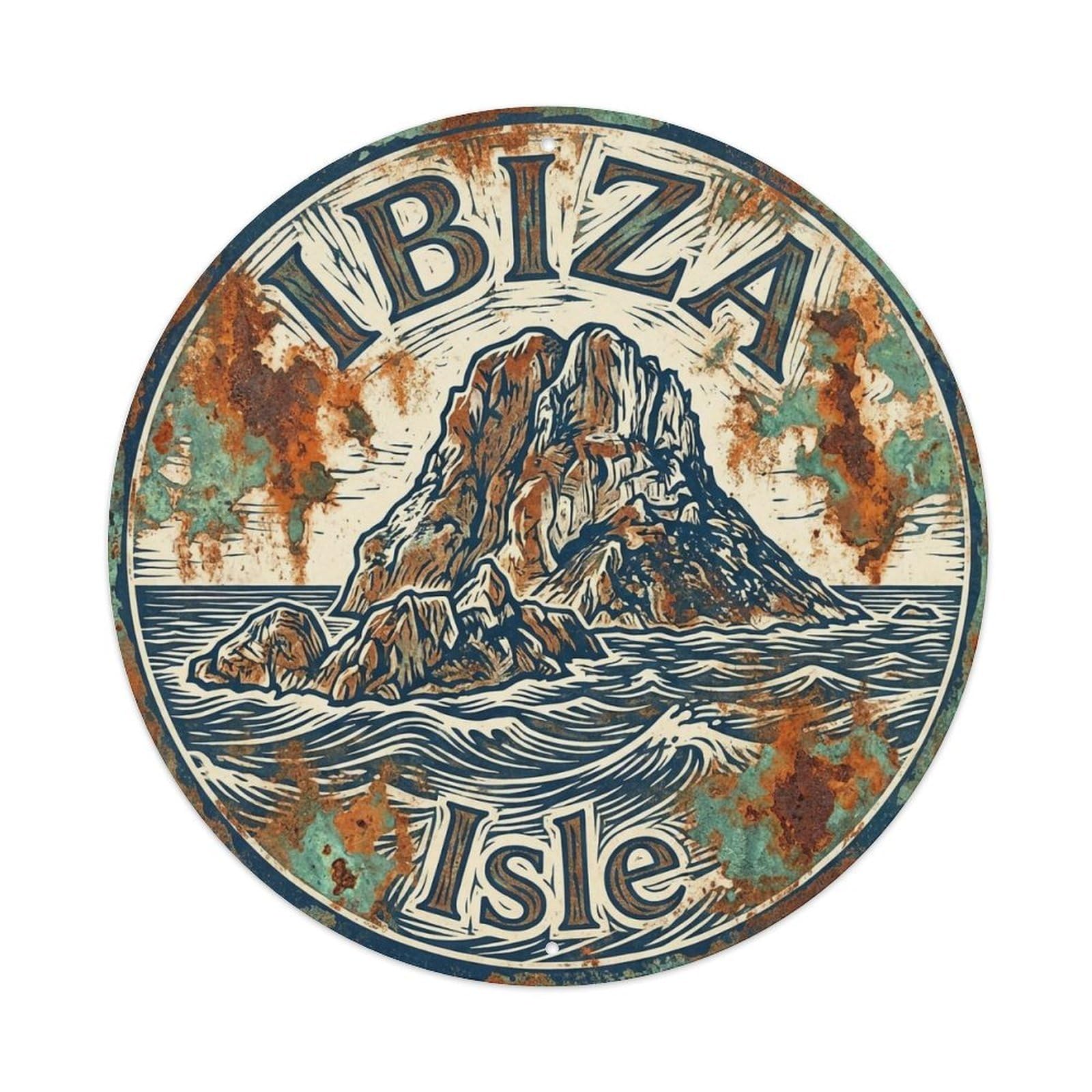 Vintage Travel Ibiza Spain Island Metal Tin Sign