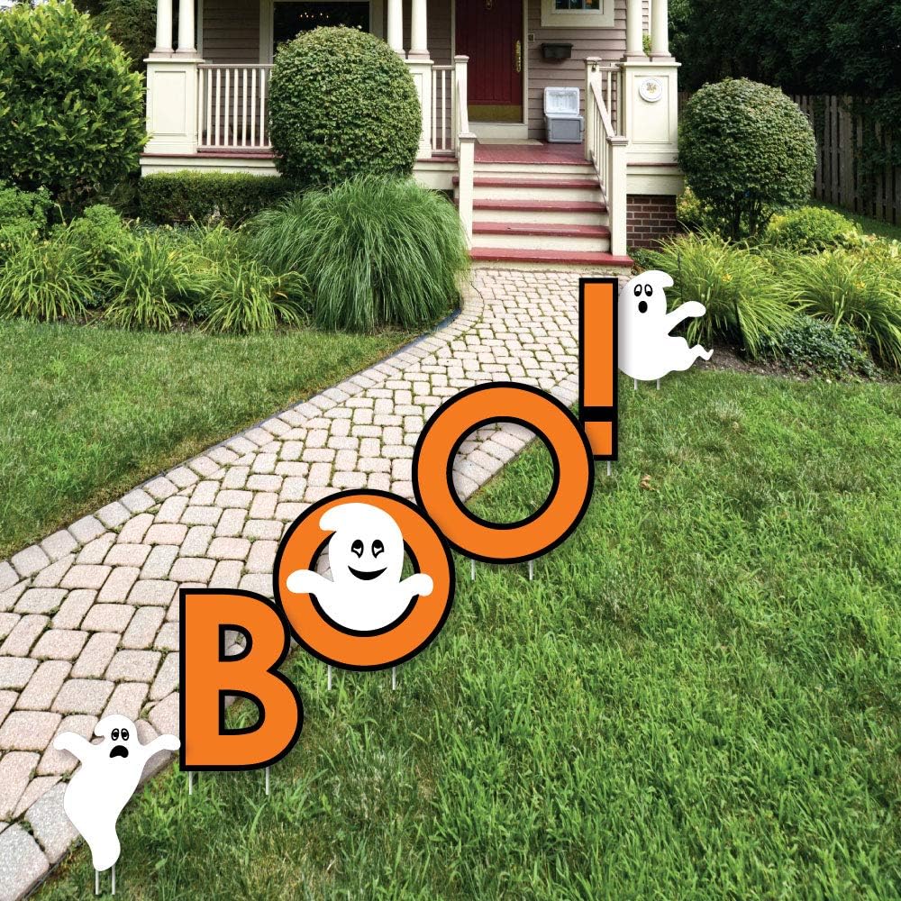 Big Dot of Happiness Spooky Ghost - Yard Sign Outdoor Lawn Decorations - Halloween Party Yard Signs - Boo