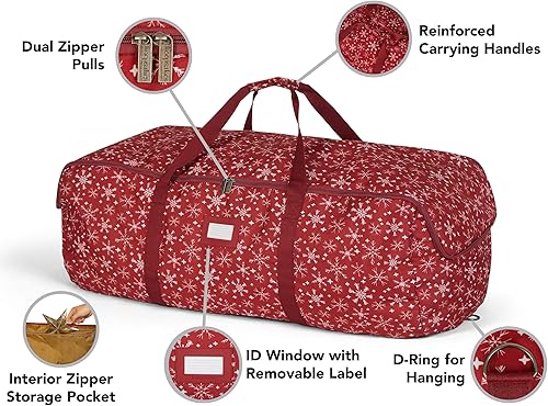 Miniatura 3 de Covermates Keepsakes Garland - Bolsa de lona de poliéster duradero, asas reforzadas, se adapta a guirnaldas de hasta 25 pies dependiendo del grosor,