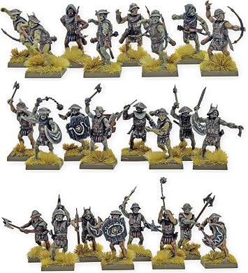 Warlord Games Orc Warband - منمنمات بلاستيكية بمقياس 28 مم لأمراء الحرب في Erehwon منمنمات خيالية مفصلة للغاية لألعاب المناورات على الطاولة