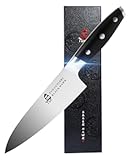 Chef Knife - 7 inch Professional Kitchen Cooking Gyuto Knife - Rust Resistance German HC Steel Full Tang Pakkawood Handle - BLACK HAWK SERIES Including Gift Box