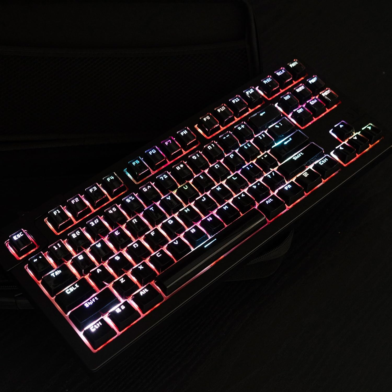 mintcaps Keycaps, Crystal Jelly Black Keycaps, Shine Through Translucent Custom Keyboard Keycap Set 134Keys, OEM Profile Keyboard Key caps for 60%/65%/75%/80%/100% Cherry Gateron MX Mechanical