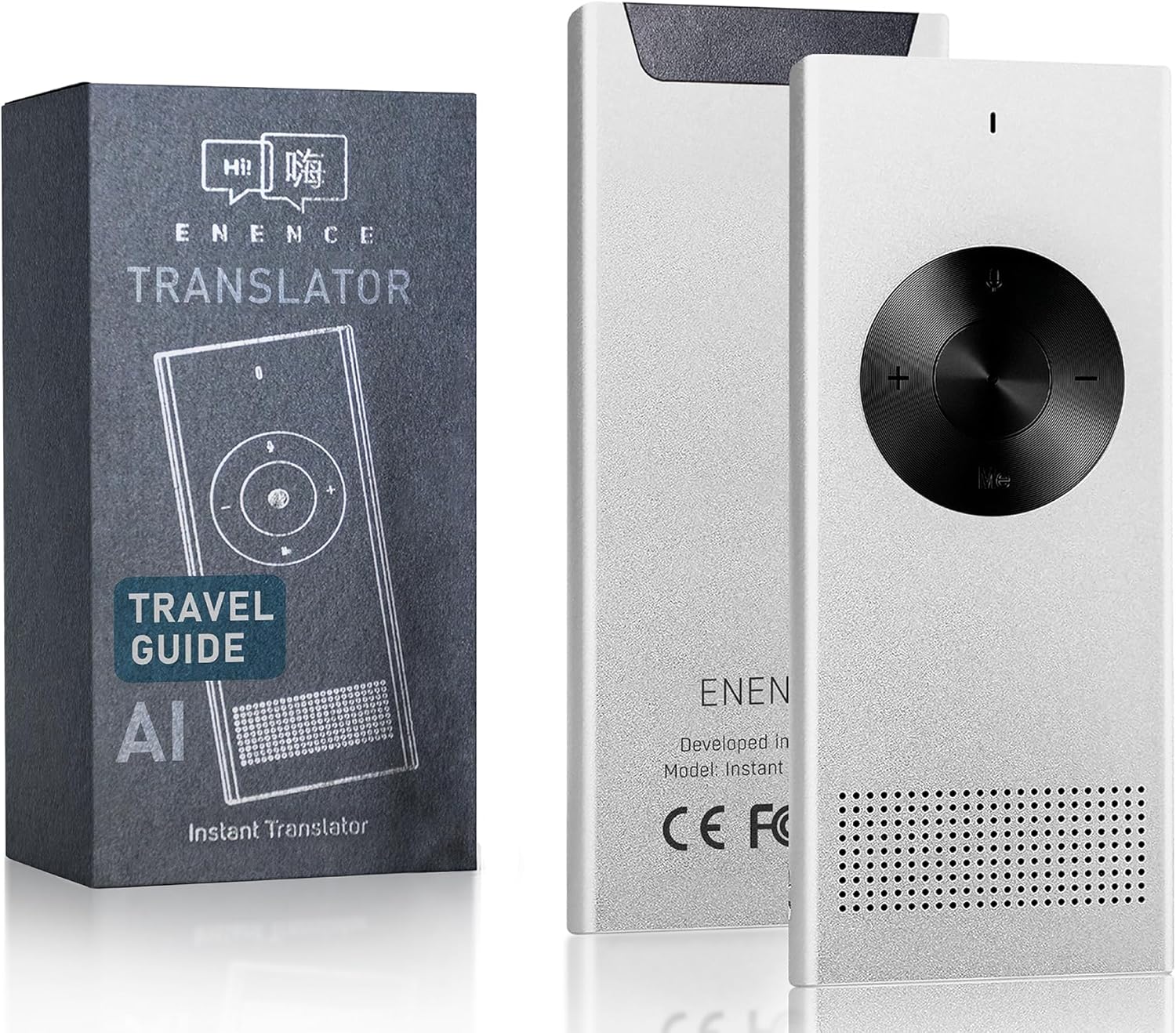 Enence PRO Language Translator Device, Real-Time Voice Translation, Instant Pocket AI Translator Device, Support 60+ Languages. Traductor for Business, Study Travel traductor de Ingles español