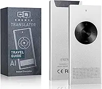 ENENCE PRO Tradutor de Idiomas em Tempo Real – Fone Tradutor Simultâneo com IA, Tradutor Instantâneo Portátil com Suporte a 60+ Idiomas para Viagem, Negócios e Estudos