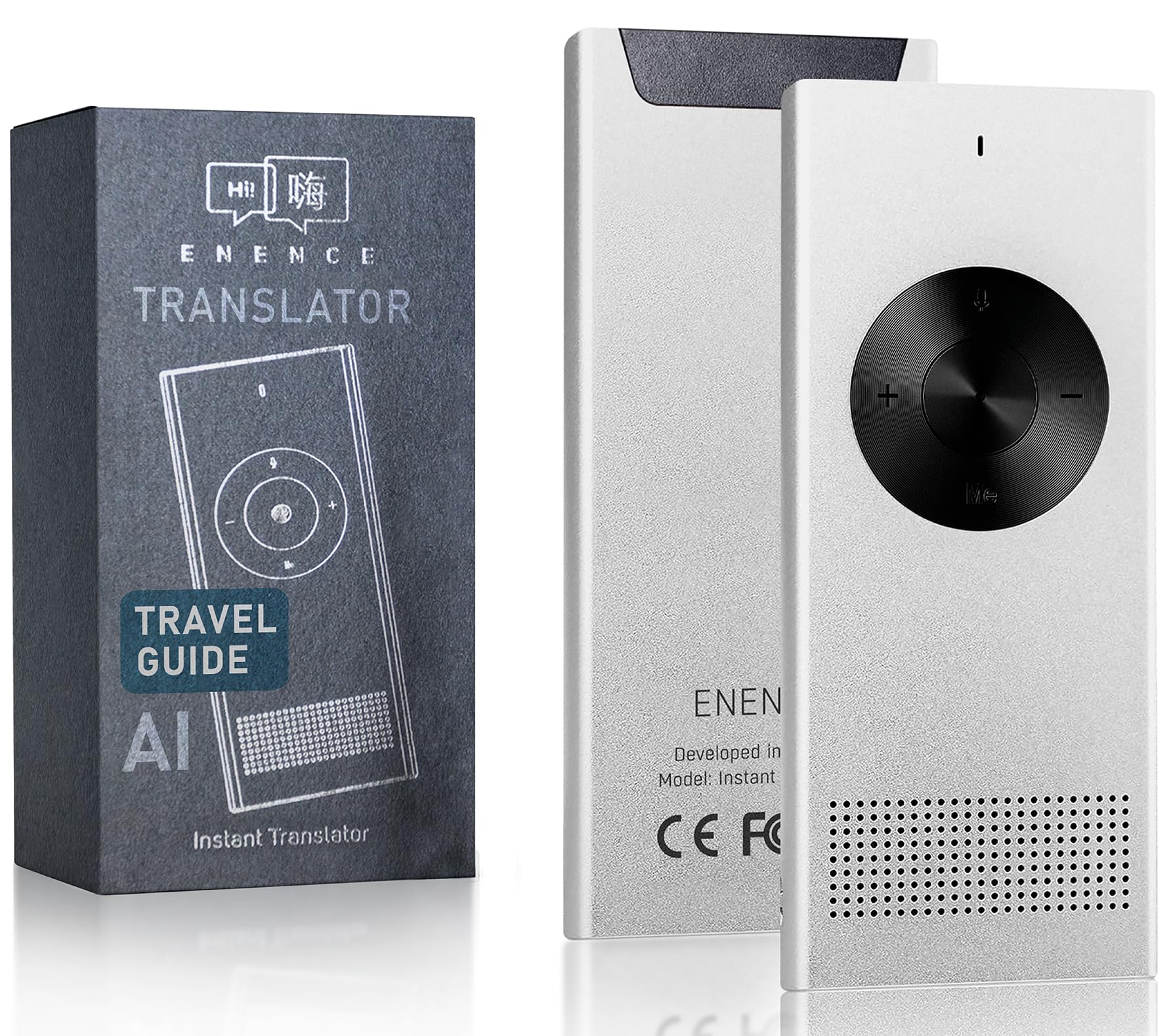 Enence PRO Language Translator Device, Real-Time Voice Translation, Instant Pocket AI Translator Device, Support 60+ Languages. Traductor for Business, Study Travel traductor de Ingles español