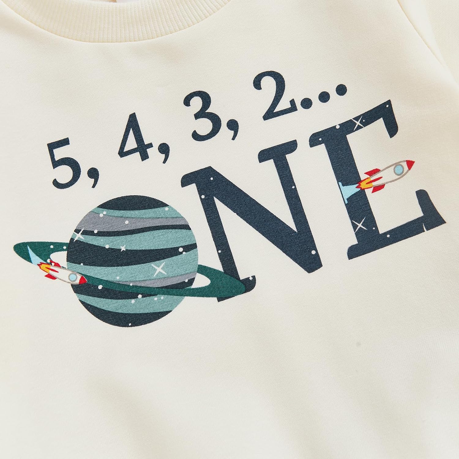 Baby Boy First Birthday Outfit Letters Printed Long Sleeve Crewneck Sweatshirt Tops Pants Cute Cake Smash Outfit - Image 4