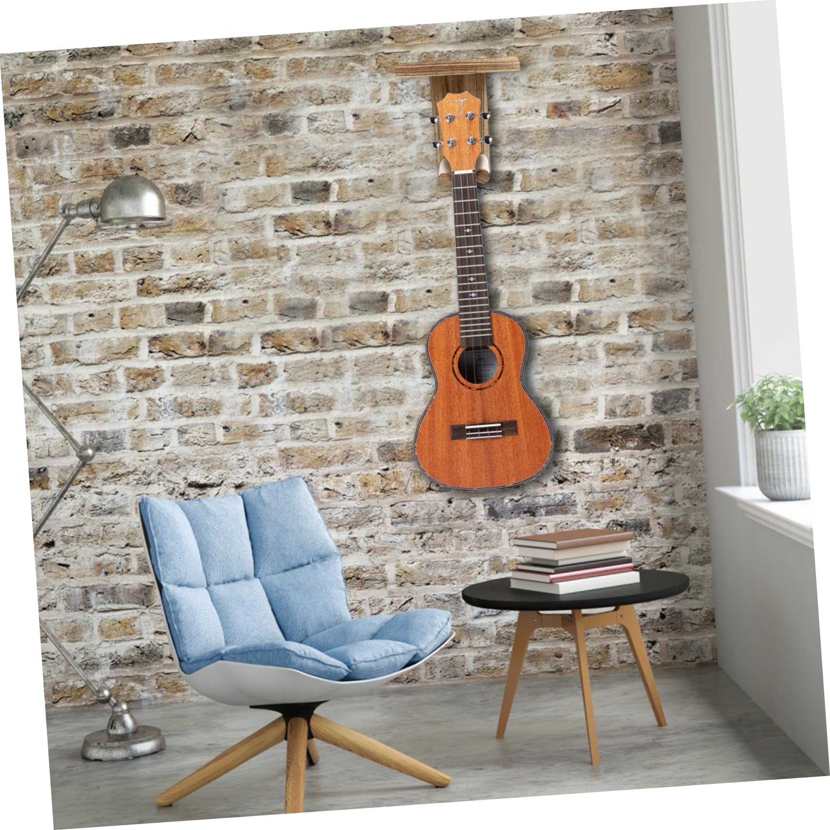 Garneck Gancio per Chitarra in Legno da Muro, 2 Pezzi, Portachitarra | Banjo e Chitarra, Design a Parete, Facile da Rimuovere e Installare, Salvaspazio