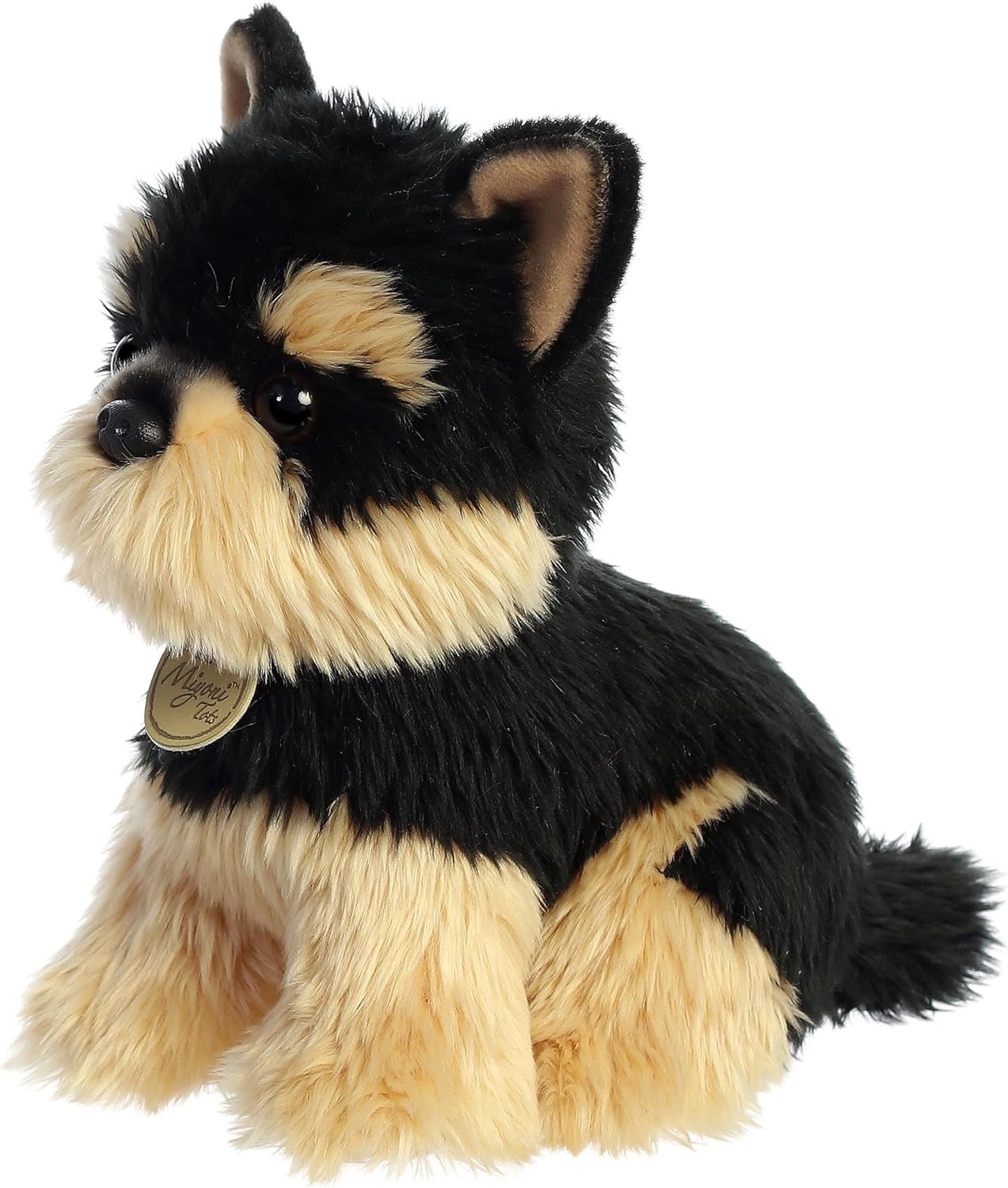 Aurora® Adorable Miyoni® Tots Yorkie Pup Stuffed Animal - Lifelike Details Make a Cherished Companion - Perfect for Decorating Bedrooms or Classrooms - Brown 8 Inches