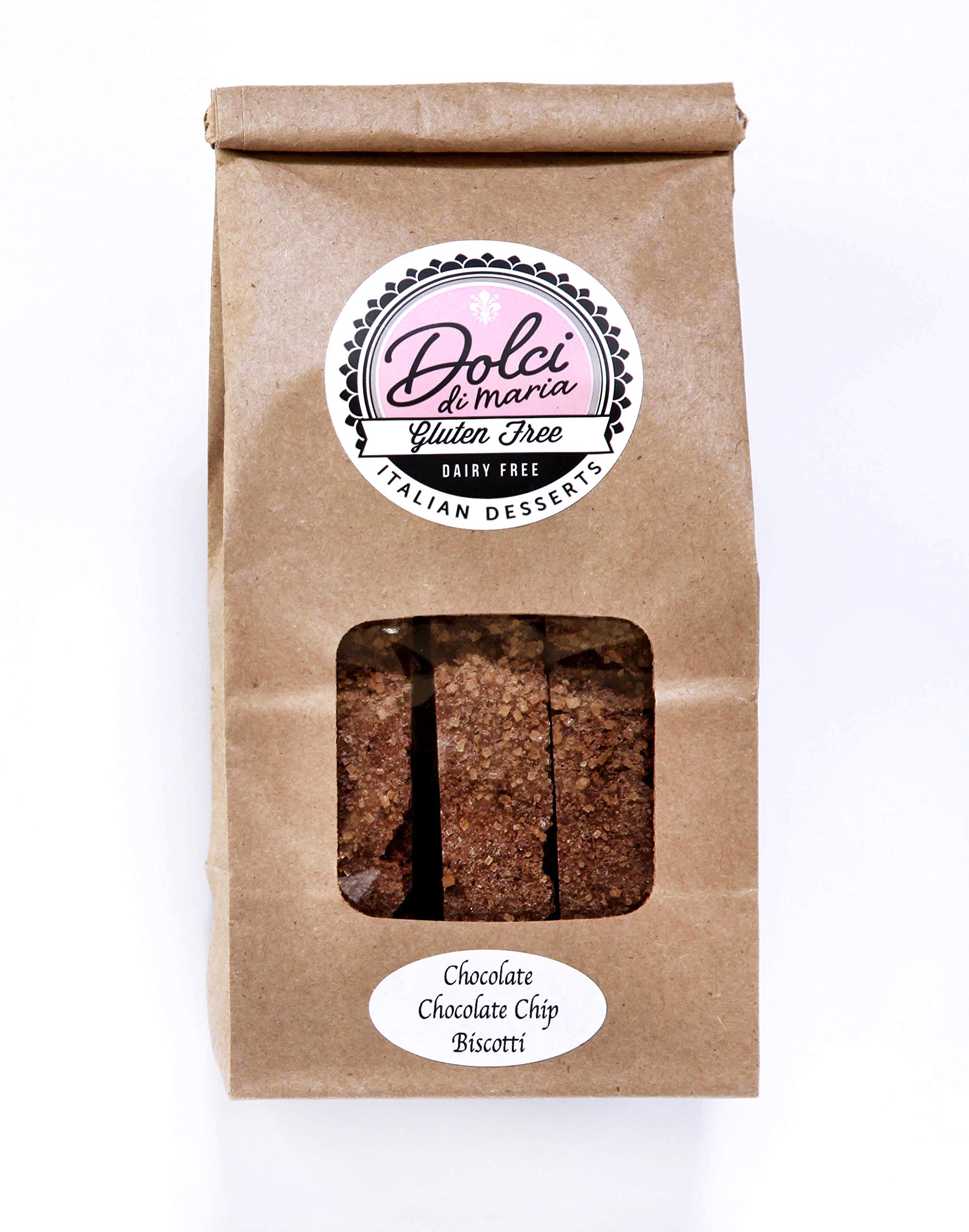 Gluten Free Chocolate Chocolate Chip Biscotti | 6-7 cookies in a 6.0 ounce pack