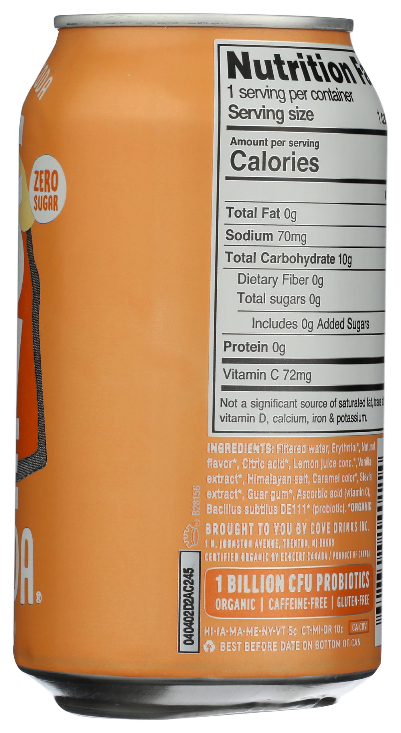 Cove Soda Cream Soda Flavor - Probiotic Soda — view 5