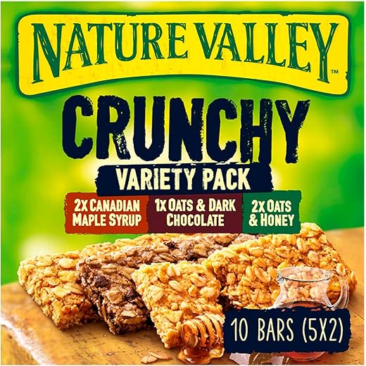 Nature Valley Variety Pack Cereal Bars, 210Gram (2Xcanadian Maple Syrup+1Xoats & Dark Chocolate+2Xoats & Honey Bars)