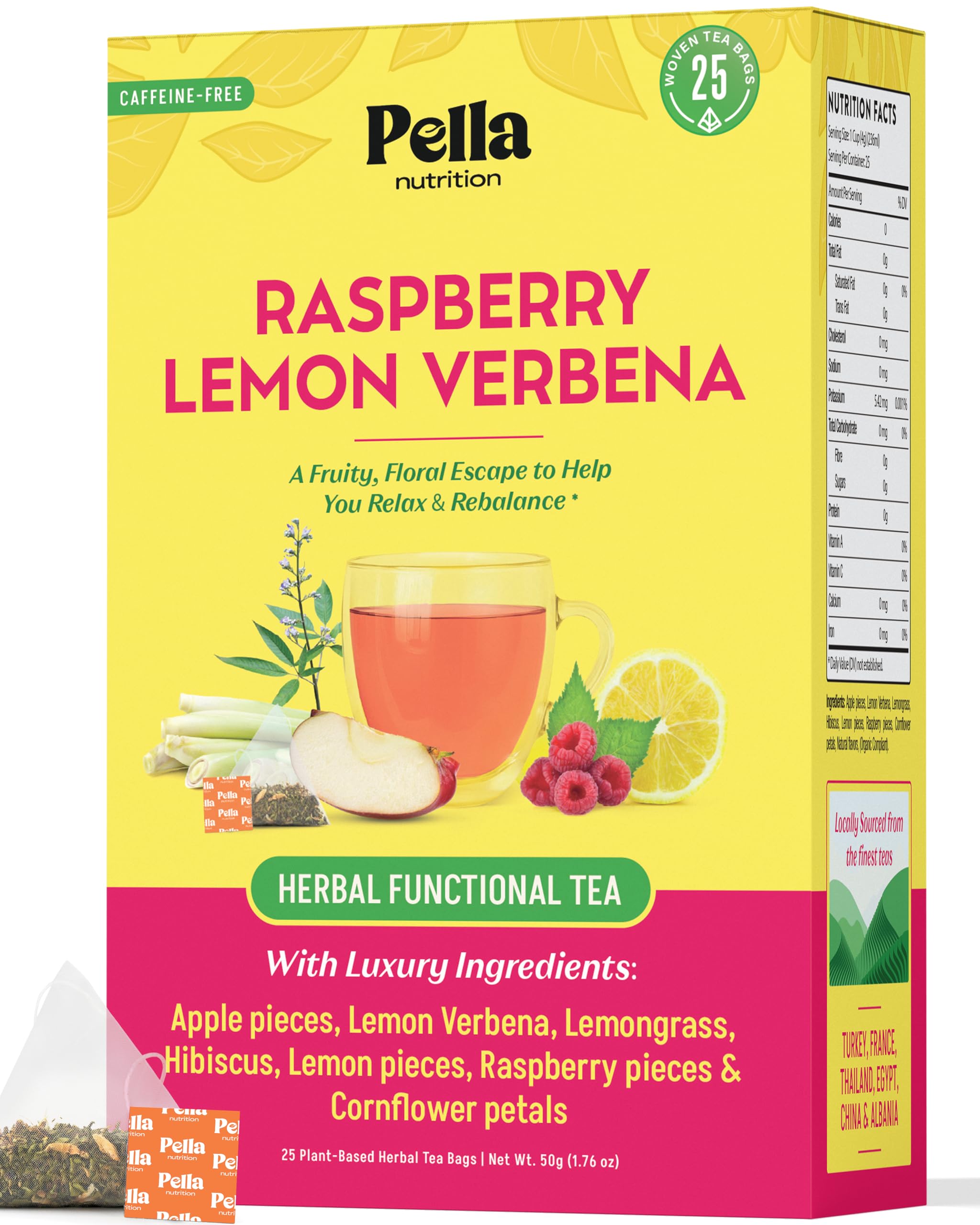 Amazon.com : Lemon Verbena and Hibiscus Tea – Contains Lemongrass