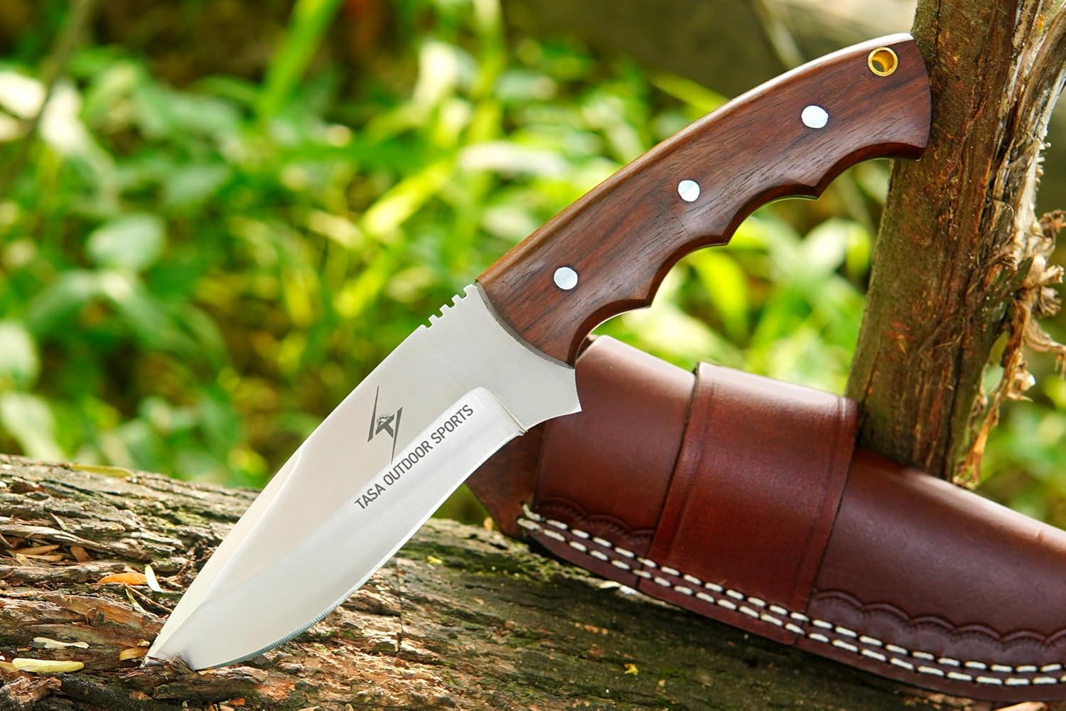 Full tang knife with sheath – Fixed blade hunting knife for men, outdoor knife, survival & camping knife with sheath