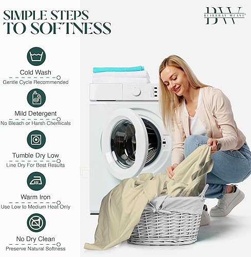 Miniatura 6 de Juego de sábanas 100% de algodón egipcio de 1000 hilos, tamaño King, 4 piezas, tejido satinado, refrescante, suave, resistente a las arrugas,