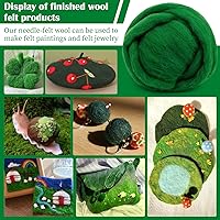 Vista 7 de Mayboos Hilo de Lana Peinada, 1.76oz Lana Peinada Natural de Color, Suministros de Fieltro de Lana Hilo Grueso de Lana Pura para Fieltro Húmedo
